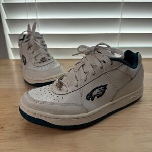 Reebok NFL Philadelphia Eagles Recline Sneakers Men White Leather Athletic - 5.5